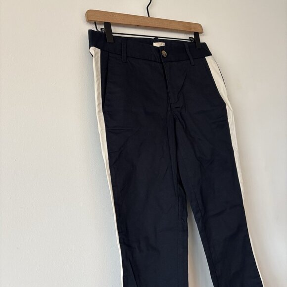 J Crew Pants stretch Size 0 Side Stripe Crop Work Office Capsule Preppy NWT - Picture 7 of 15